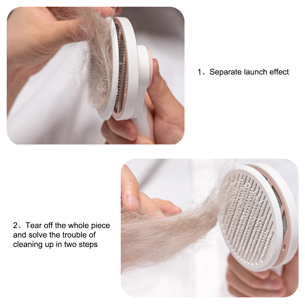 Cat Hair Cleaner Pet Accessories Cleaning and Beauty Products Self Cleaning Brush Pet Comb Plastic